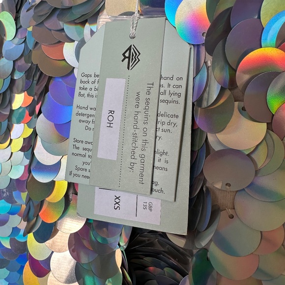 NWT ROSA BLOOM Indus SEQUINS LEGGINGS Pants SIZE XXS - Picture 4 of 5